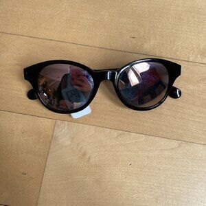 𝅺dvf Round Sunglasses Black Mirror Lens DVF631S